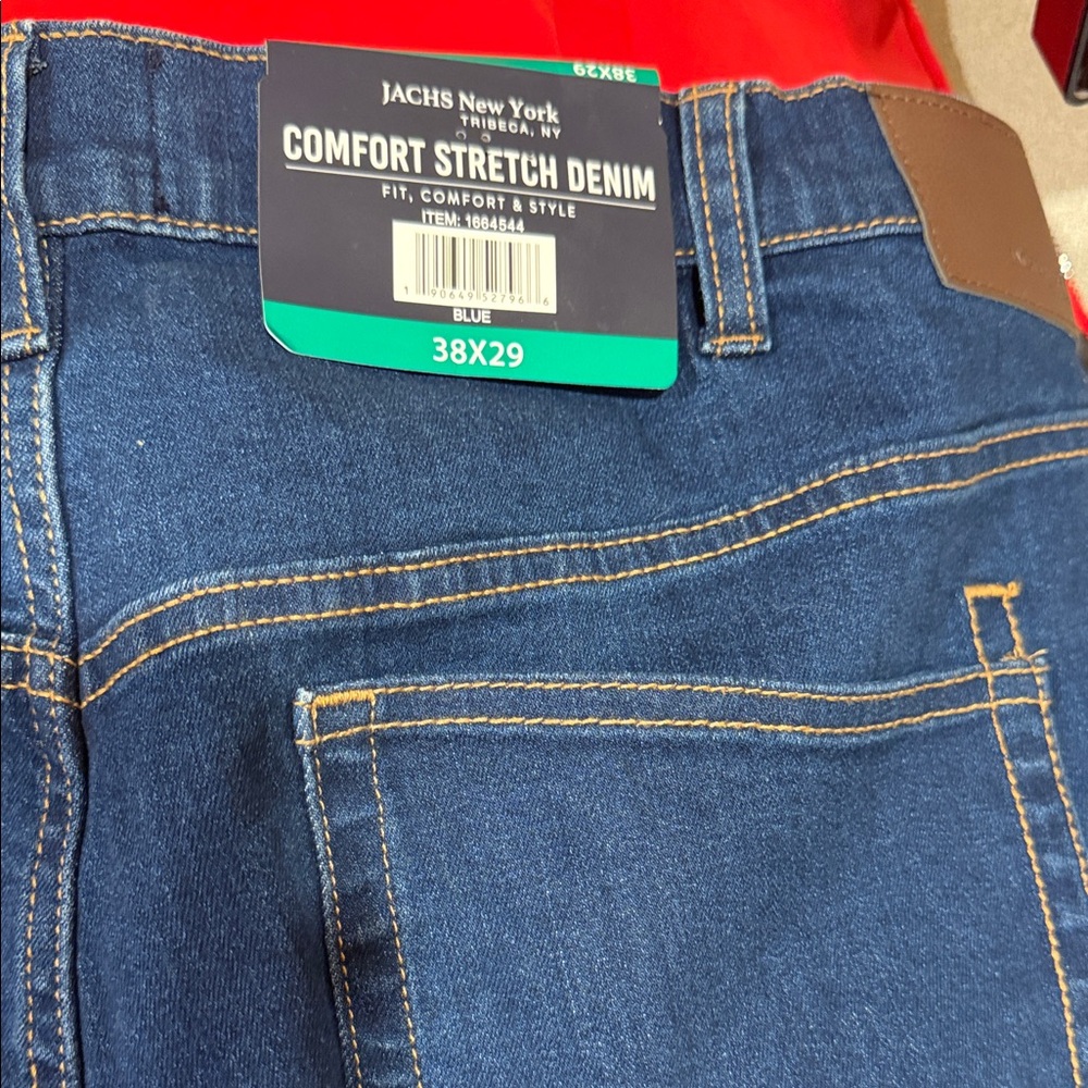 JACHS New York Men's Relaxed Blue Denim Jeans